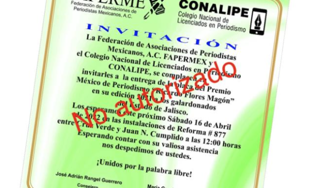 SUSPENDEN ENTREGA DE PLACAS DEL PREMIO MÉXICO DE PERIODISMO 2021 EN GUADALAJARA
